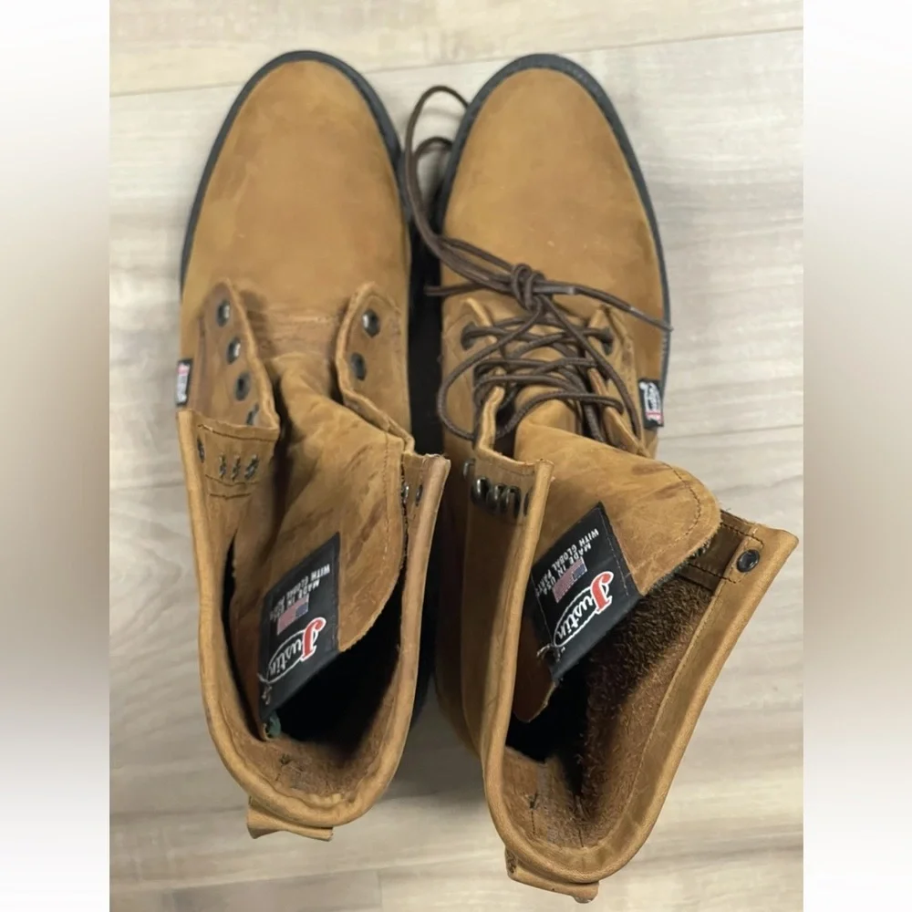 Justin Boots Original Work Boot Style 0760 Brown Men's Soft Toe Size 9EE USA